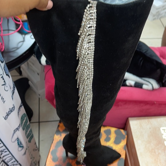 Bling Thigh High Boots - Picture 3 of 5